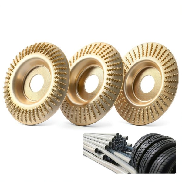 Angle Grinder Wood Carving Disc 3Pcs Set by Okumoe 4" Universal Fit-3