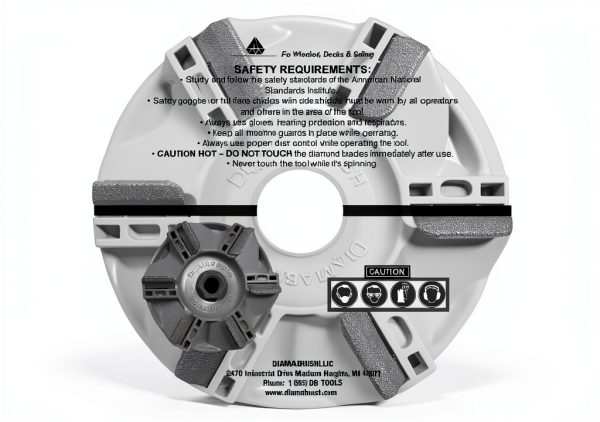 Wood Deck Removal Tool 4-1/2 in Diamabrush Angle Grinder Wheel-7