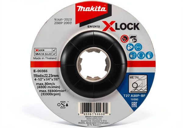 Makita X Lock 4-1/2 36 Grit Metal Grinding Wheel for Angle Grinders-0