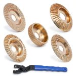 Wood Carving Disc Set tchrules 5‑Piece 4‑4½″ Grinder Wheels 7/8″ Bore-0